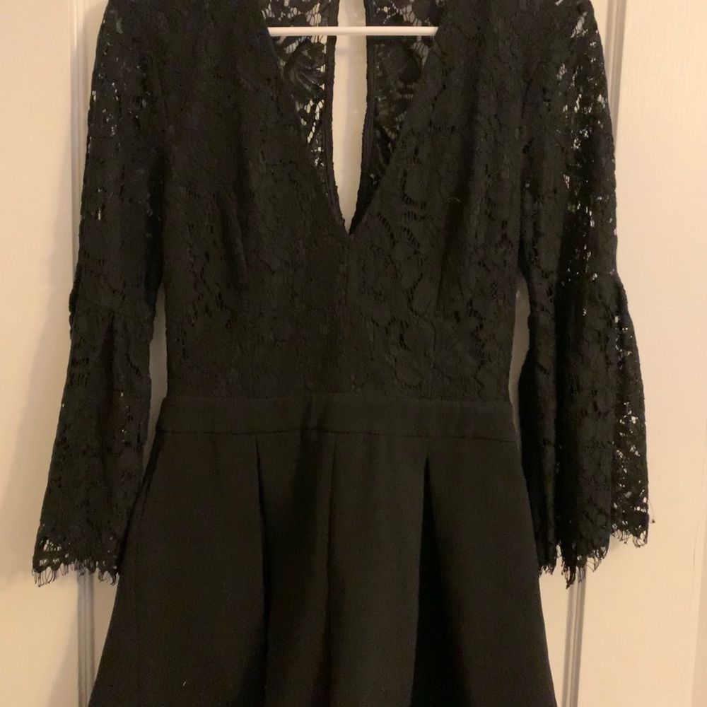 Elegant Black Lace Romper